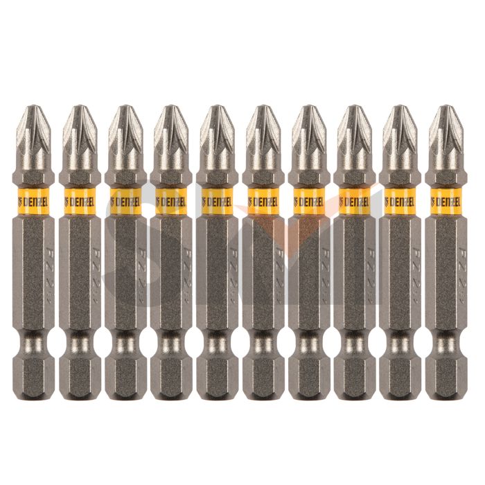 Бита PZ2х50, сталь S2, шестигранный профиль, 10 шт. Е 6,3 Denzel