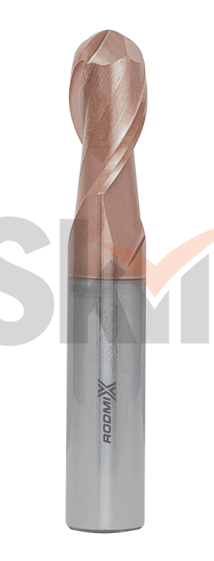 Концевая сферическая фреза 4 зуба, HRC 55, TiSiN 3x8x6х60 R1,5