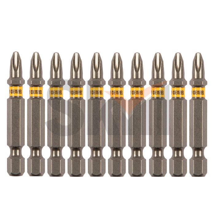Бита PH2х50, сталь S2, шестигранный профиль, 10 шт. Е 6,3 Denzel