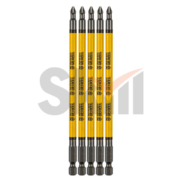 Бита PH2х150, сталь S2, цилиндр., 5шт. Е 6,3 Denzel
