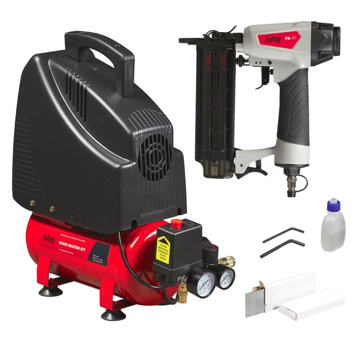 Компрессорный набор FUBAG Wood Master Kit безмасляный компрессор + 4 предмета