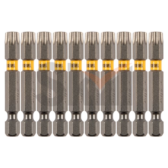 Бита TX 40х50, сталь S2, шестигранный профиль, 10 шт. Е 6,3 Denzel