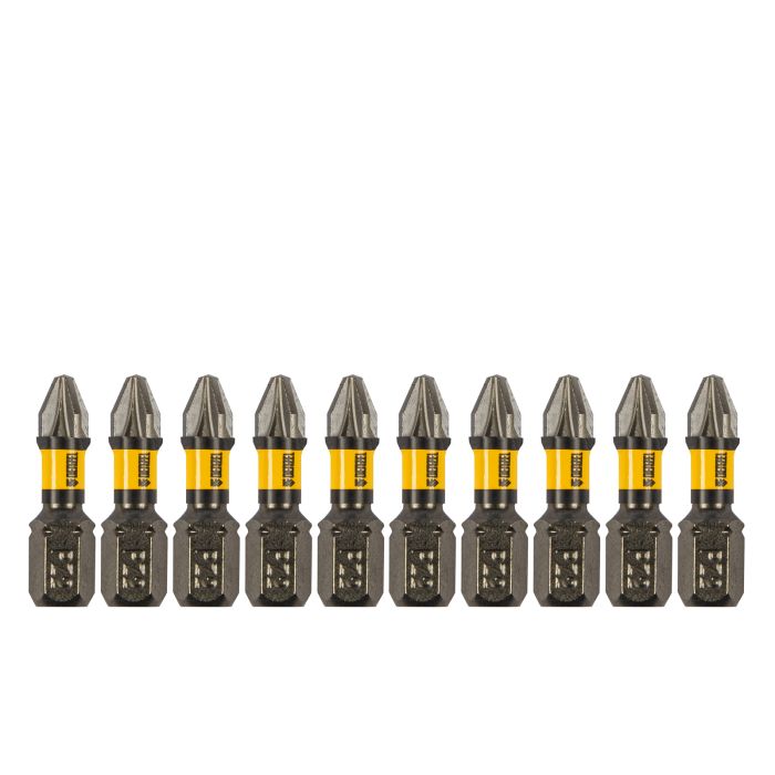 Бита IMPACT, PZ2x25 мм, лазерная обработка шлица, сталь S2, 10 шт., Е 6,3 Denzel