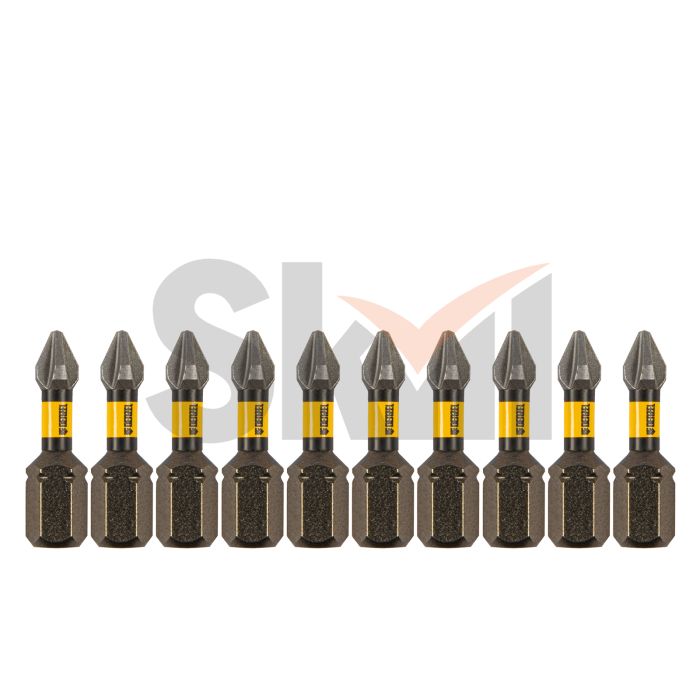 Бита IMPACT, PH1x25 мм, лазерная обработка шлица, сталь S2, 10 шт., Е 6,3 Denzel