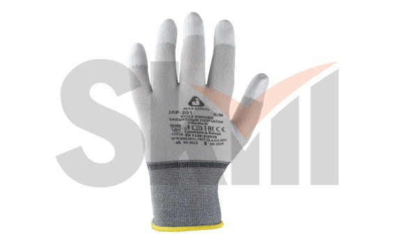 Volt Finger Защитные трикотажные перчатки Jeta Safety - L с углеродной нитью с полиуретановым покрыт