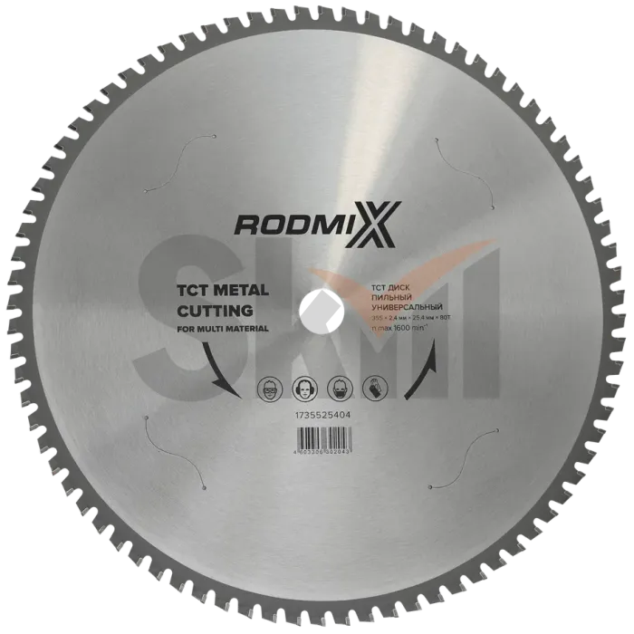 TCT Диск пильный по металлу мульти-материал 355х2,4х25,4х80 T