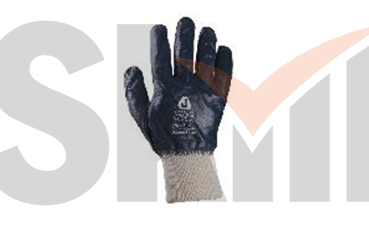 Защитные трикотажные промышленные перчатки - L с полным нитриловым покрытием и вязаной манжетой