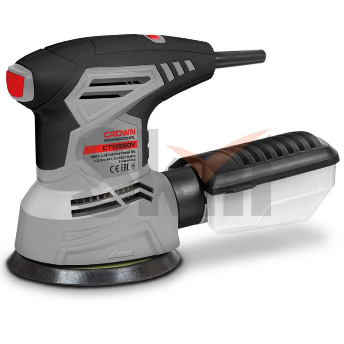 CT13560V CROWN Машина шлифовальная эксцентриковая 300Вт, 125мм, 2мм, регулировка оборотов