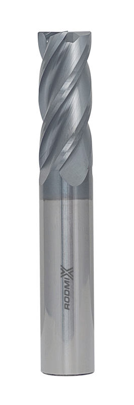 Концевая фреза с плоским торцом 4 зуба, HRC 45, AlTiN, удлиненная 14х75х150