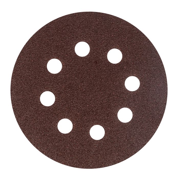 Круг абразивный на ворсовой подложке под "липучку", перфорированный, P 60, 125 мм, 5 шт.// Сибртех