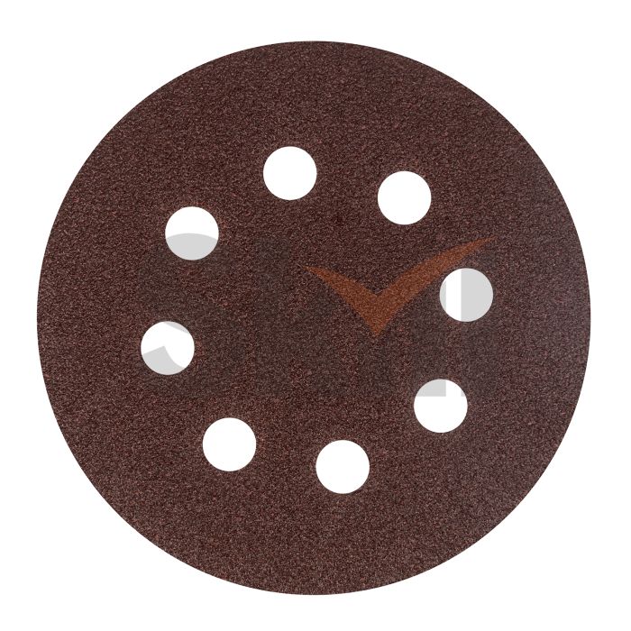 Круг абразивный на ворсовой подложке под "липучку", перфорированный, P 60, 125 мм, 5 шт.// Сибртех