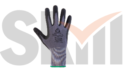 Защитные промышленные перчатки - M из полиэстера с микронитриловым покрытием