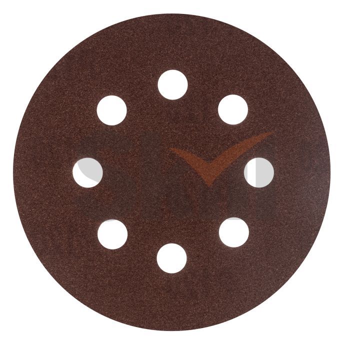 Круг абразивный на ворсовой подложке под "липучку", перфорированный, P 120, 125 мм, 5 шт.// Сибртех