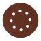 Круг абразивный на ворсовой подложке под "липучку", перфорированный, P 150, 125 мм, 5 шт.// Сибртех