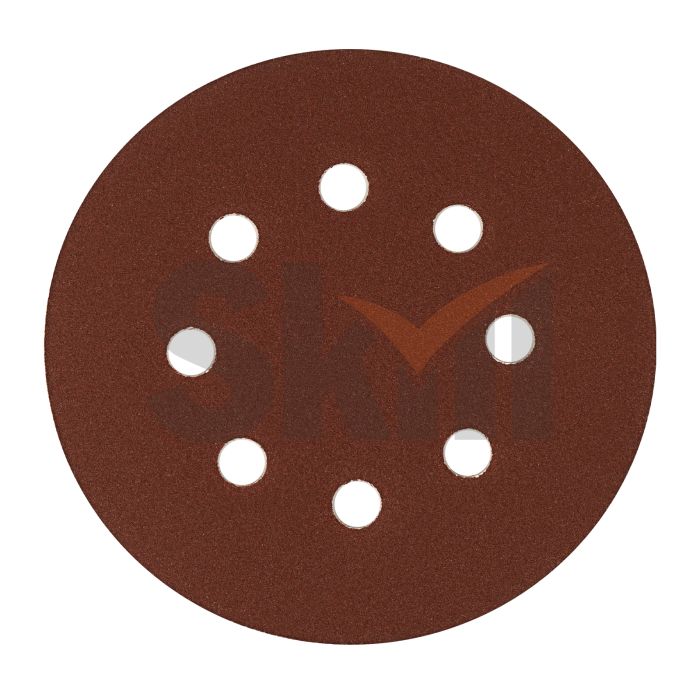 Круг абразивный на ворсовой подложке под "липучку", перфорированный, P 150, 125 мм, 5 шт.// Сибртех