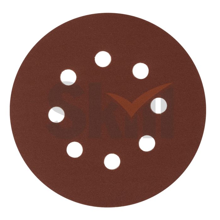 Круг абразивный на ворсовой подложке под "липучку", перфорированный, P 220, 125 мм, 5 шт.// Сибртех