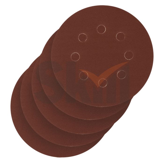 Круг абразивный на ворсовой подложке под "липучку", перфорированный, P 220, 125 мм, 5 шт.// Сибртех