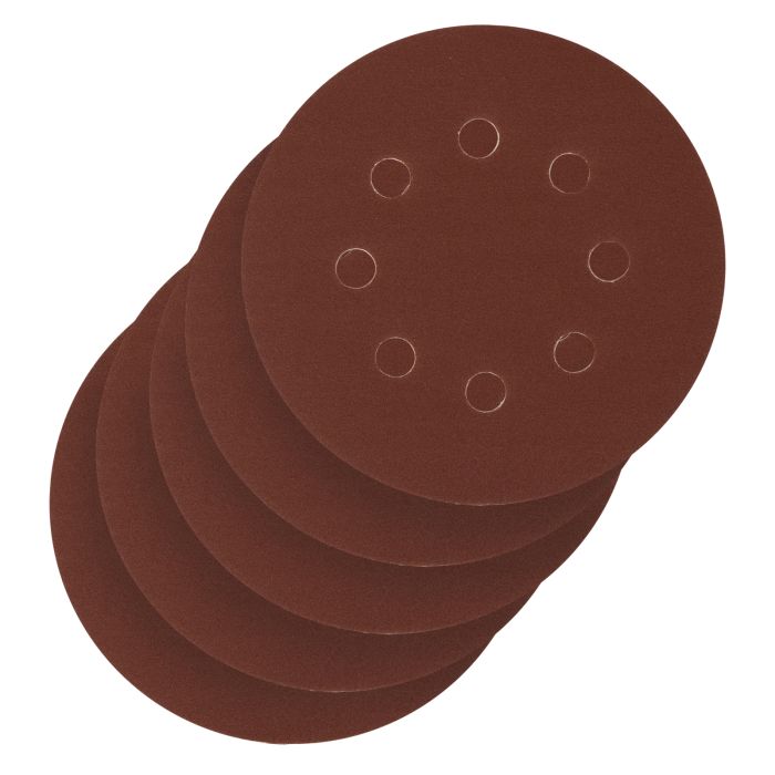 Круг абразивный на ворсовой подложке под "липучку", перфорированный, P 220, 125 мм, 5 шт.// Сибртех