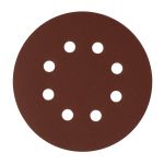 Круг абразивный на ворсовой подложке под "липучку", перфорированный, P 280, 125 мм, 5 шт.// Сибртех
