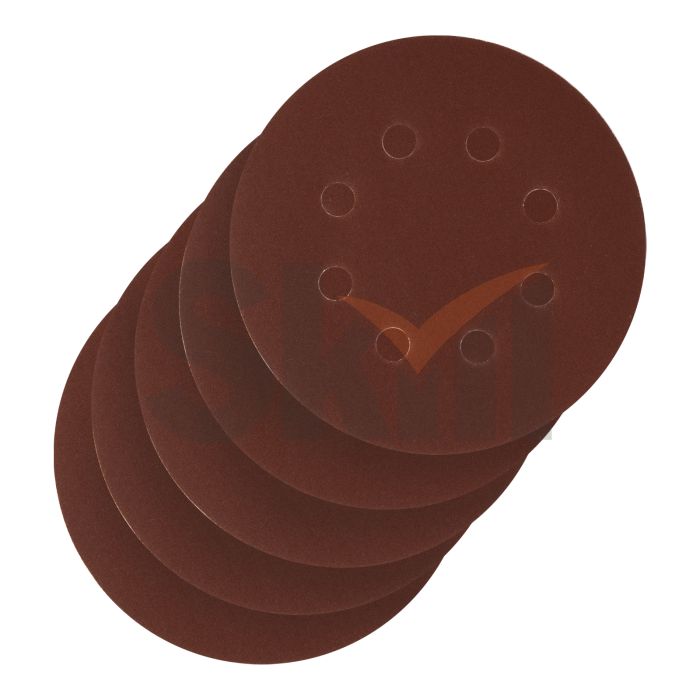 Круг абразивный на ворсовой подложке под "липучку", перфорированный, P 280, 125 мм, 5 шт.// Сибртех