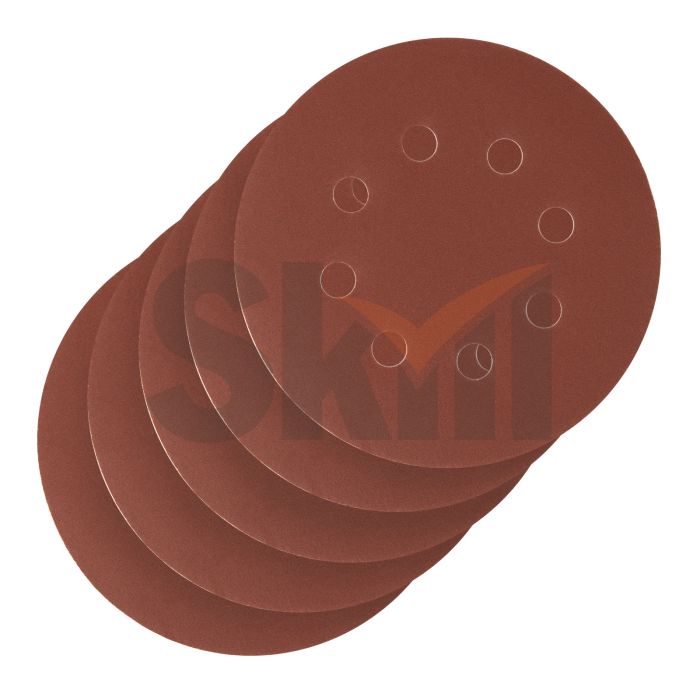 Круг абразивный на ворсовой подложке под "липучку", перфорированный, P 320, 125 мм, 5 шт.// Сибртех