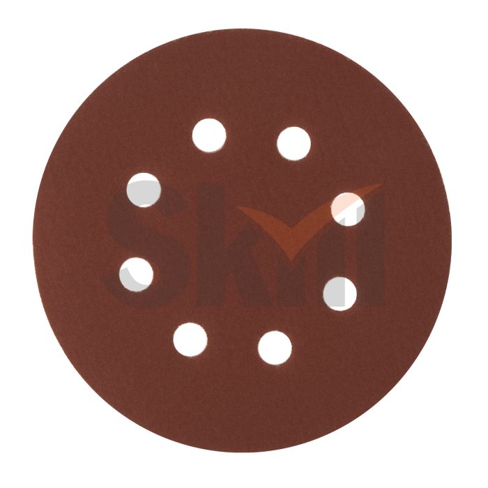 Круг абразивный на ворсовой подложке под "липучку", перфорированный, P 400, 125 мм, 5 шт.// Сибртех