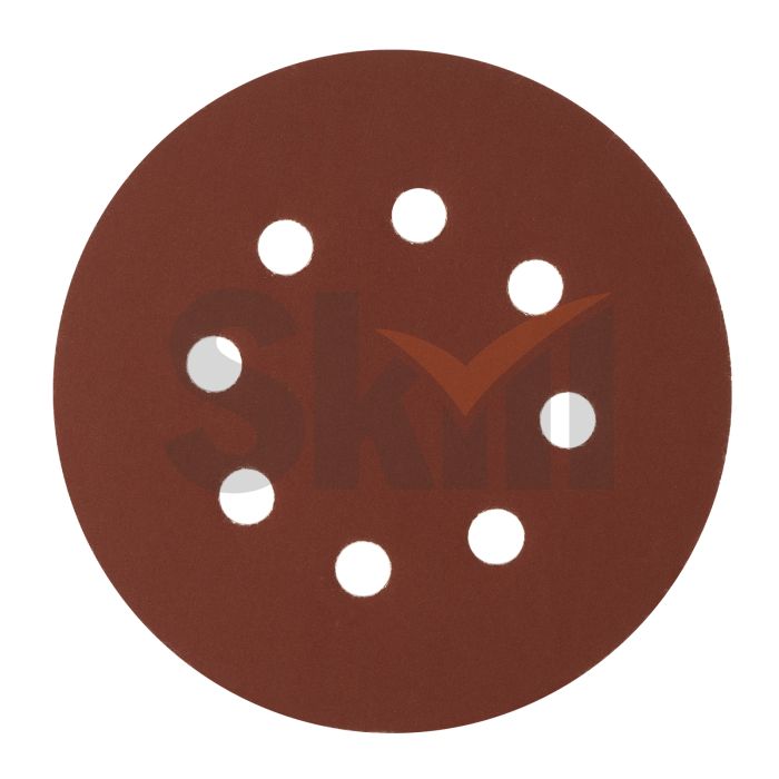 Круг абразивный на ворсовой подложке под "липучку", перфорированный, P 600, 125 мм, 5 шт.// Сибртех