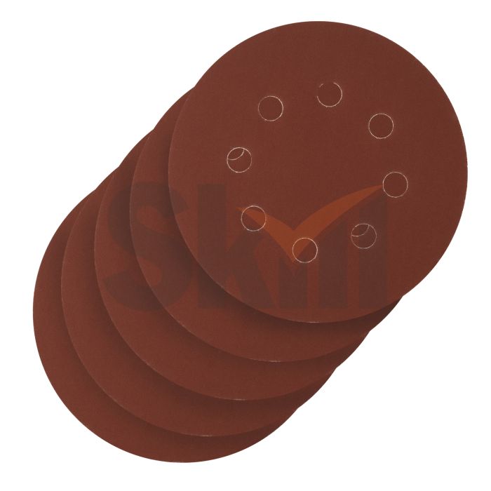 Круг абразивный на ворсовой подложке под "липучку", перфорированный, P 600, 125 мм, 5 шт.// Сибртех