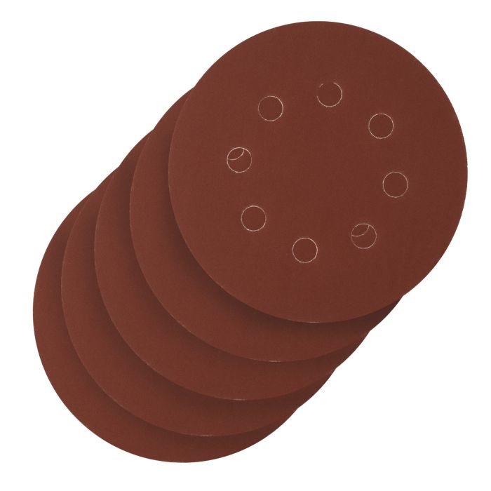 Круг абразивный на ворсовой подложке под "липучку", перфорированный, P 600, 125 мм, 5 шт.// Сибртех