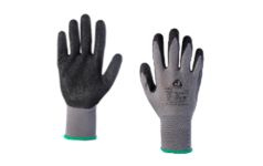 Защитные промышленные перчатки из полиэстера - XL с рельефным латексным покрытием