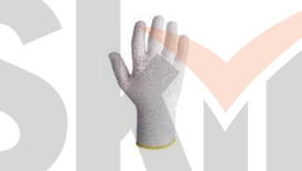 Легкие бесшовные трикотажные перчатки из полиэстера белые - S