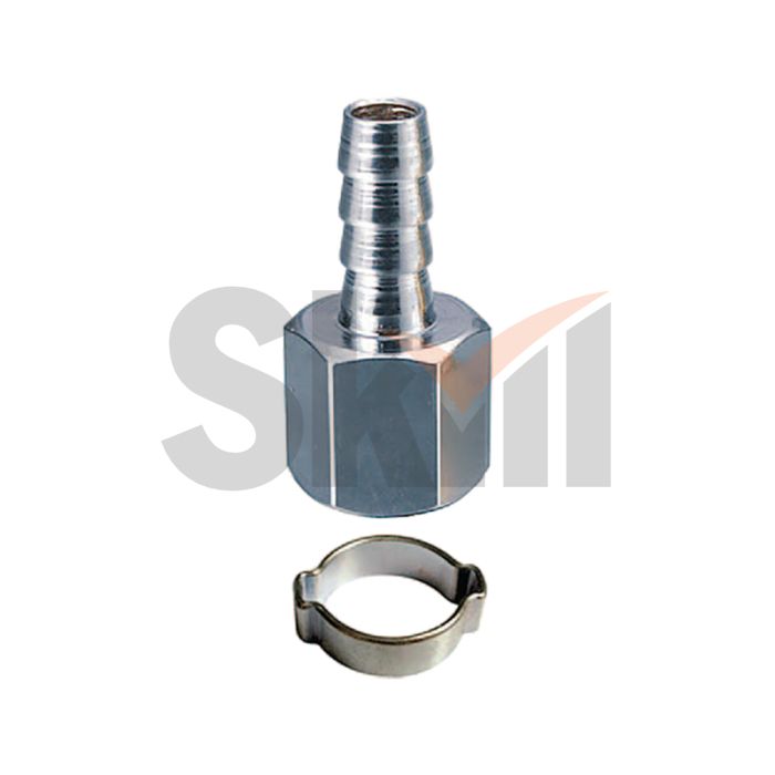 FUBAG Переходник 1/4 дюйма F на елочку 6мм с обжимным кольцом 9Х11мм