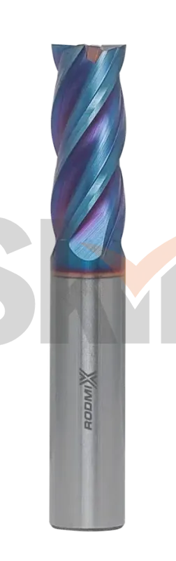 Концевая фреза с угловым радиусом 4 зуба, HRC 65, Nano Blue 8х20х60 R0,5