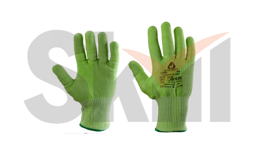 Трикотажные перчатки для защиты от порезов Самурай 02 Грин (5 класс) - L
