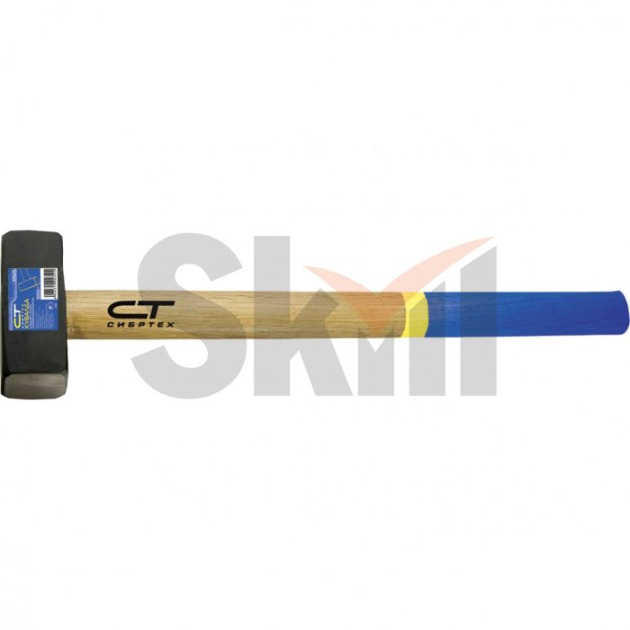 Кувалда, 8000 г, кованая головка, деревянная рукоятка Сибртех