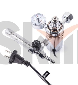 Регулятор расхода газа У-30/АР-40-1P-230В (универсальный, 1 манометр, подогреватель, латунь)