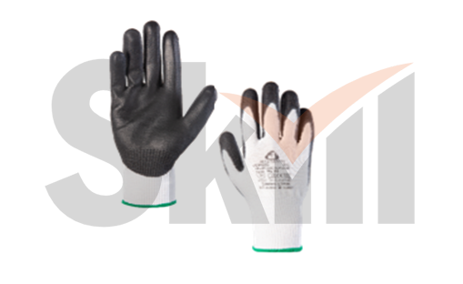 Промышленные трикотажные перчатки - L для защиты от порезов (3 класс) с полиуретановым покрытием лад