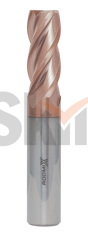 Концевая фреза с угловым радиусом 4 зуба, HRC 55, TiSiN 12х30х75 R0,5