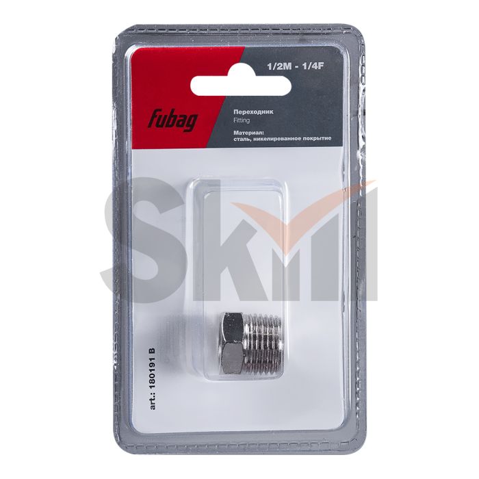FUBAG Переходник 1/2 дюйма M на 1/4 дюйма F, блистер 1 шт