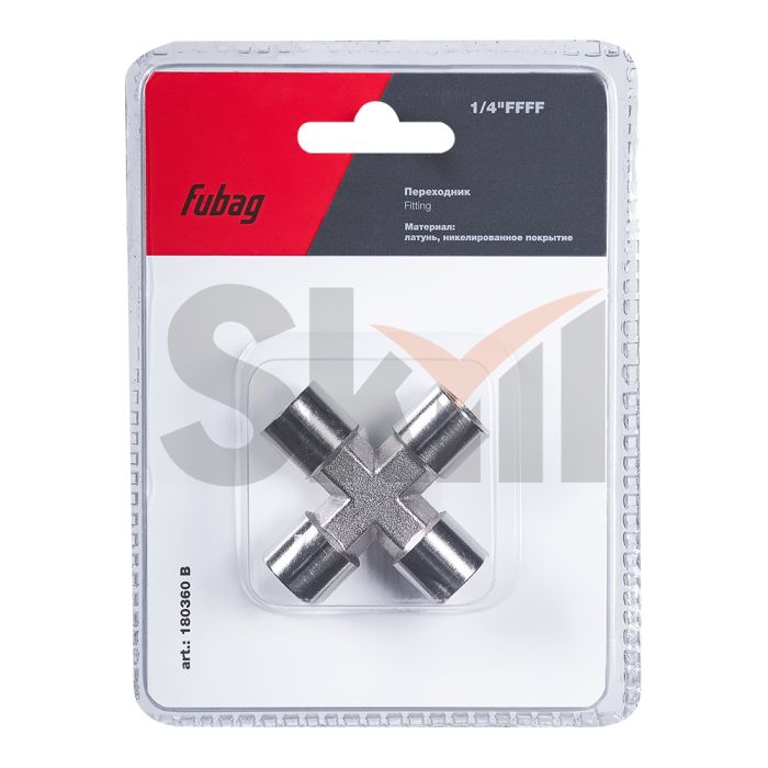 FUBAG Переходник 1/4 дюйма FFFF, блистер 1 шт
