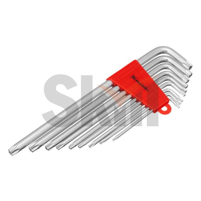 Набор ключей имбусовых TORX, 9 шт., T10-T50, CrV, экстра-длин, сатин.// Matrix