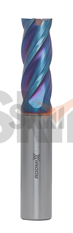 Концевая фреза с угловым радиусом 4 зуба, HRC 65, Nano Blue 4х8х50 R0,3