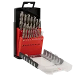 Набор сверл спиральных ц/х HSS-М2 из 19 предметов (1-10) х0,5 мм (Р6М5)