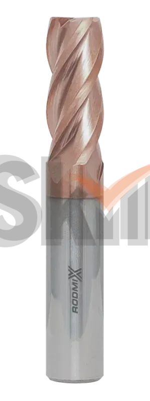 Концевая фреза с угловым радиусом 4 зуба, HRC 55, TiSiN, 16х45х100 R0,5