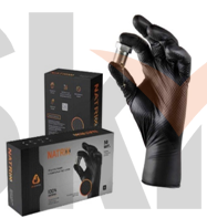 L Нескользящие чёрные нитриловые перчатки NATRIX Jeta Safety
