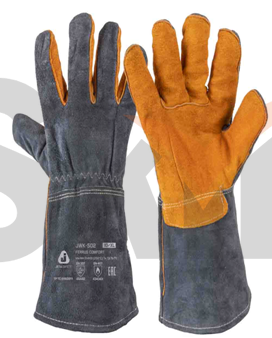 XL Ferrus Comfort Перчатки защитные Jeta Safety с крагой из спилковой кожи с подкладкой из флиса и х