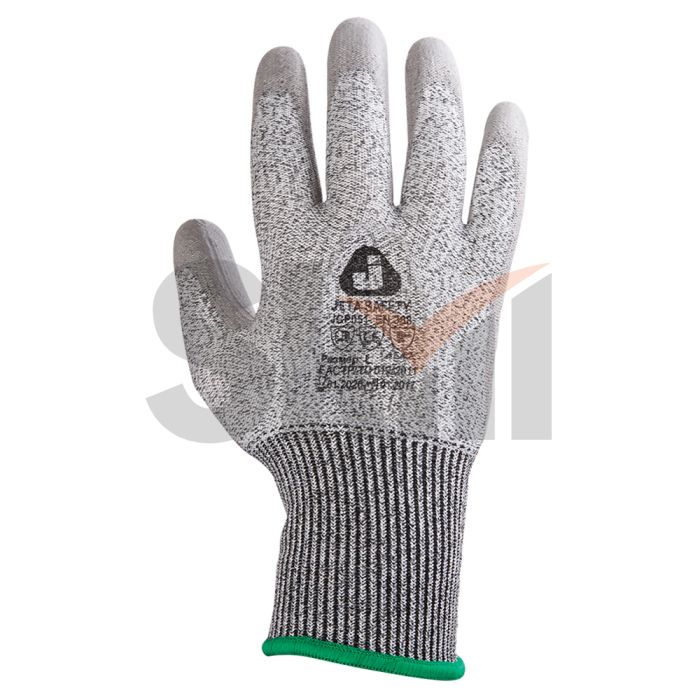 Антипорезные перчатки с полиуретановым покрытием (5 класс)