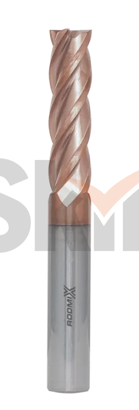 Концевая фреза с плоским торцом 4 зуба, HRC 55, TiSiN 4х10х50