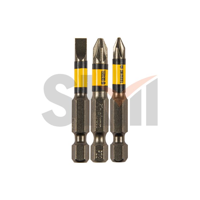 Набор бит комбинированный 3 шт., PH2, PZ2, SL5, 50 мм, сталь S2 Denzel