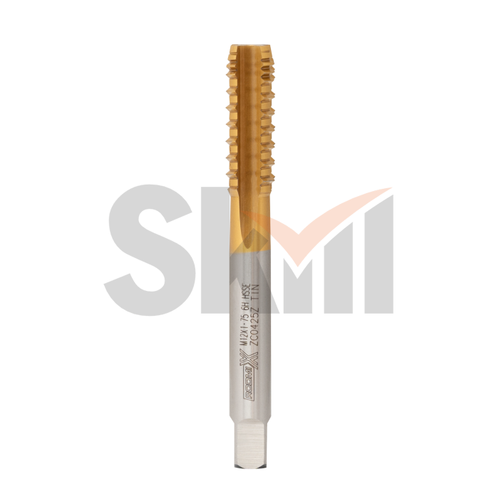 Метчик машинный M12х1,25 (HSS-E + TIN),ISO, 6H,R, шахматный удлиненный L180